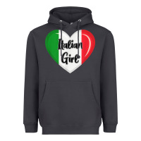 Smoke italy flag for women italian girl Heavyweight Hoodie - linhVisuals