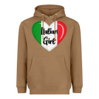 Toasted Coconut italy flag for women italian girl Heavyweight Hoodie - linhVisuals