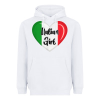 White italy flag for women italian girl Heavyweight Hoodie - linhVisuals
