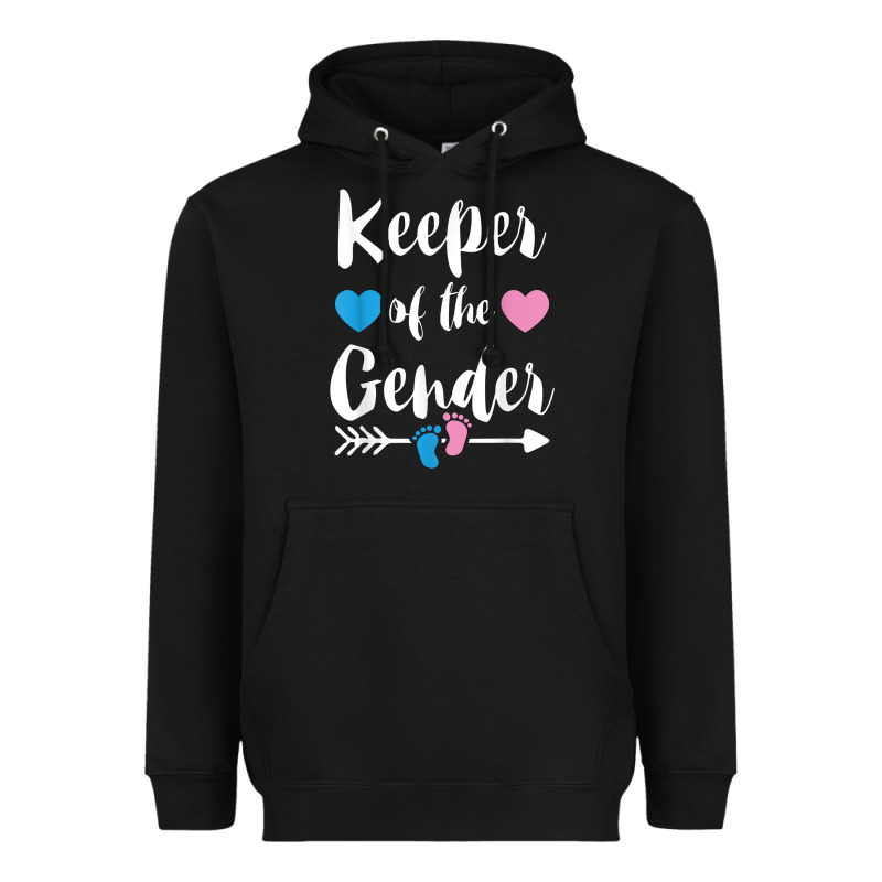 Keeper Of The Gender Reveal Tee Shirt Girl Or Boy Blue Pink Heavyweight Hoodie by linhVisuals | Teevron
