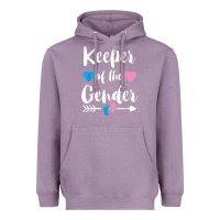 Lavender keeper of the gender reveal tee shirt girl or boy blue pink Heavyweight Hoodie - linhVisuals