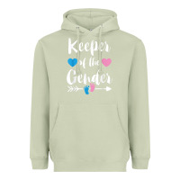 Matcha keeper of the gender reveal tee shirt girl or boy blue pink Heavyweight Hoodie - linhVisuals