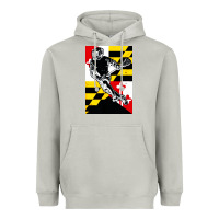 Moon Dust lacrosse player maryland flag lax lacrosse stick retro Heavyweight Hoodie - linhVisuals