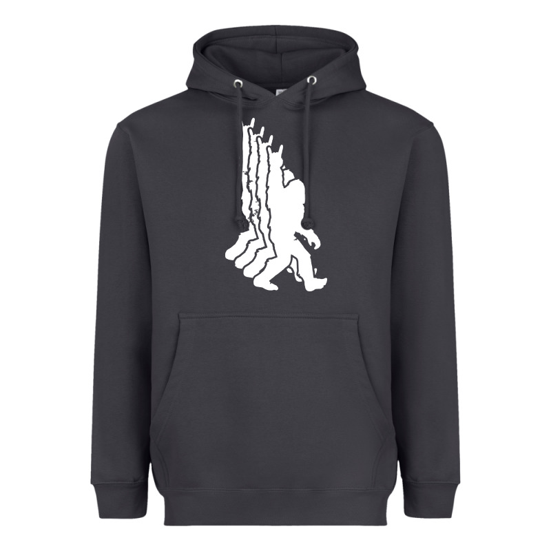 Retro Bigfoot Funny Sasquatch And Peace Heavyweight Hoodie by linhVisuals | Teevron