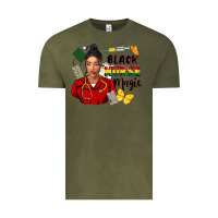 Vintage Olive Juneteenth black Nurse magic Vintage Tee - FaDigitalArtStudio