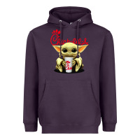Plum baby yoda hold Heavyweight Hoodie - linhVisuals