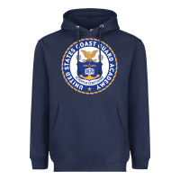 Navy United States Coast Guard Academy Heavyweight Hoodie - linhVisuals