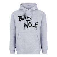 Heather Grey bad wolf racerback Heavyweight Hoodie - linhVisuals