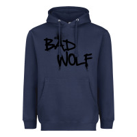 Navy bad wolf racerback Heavyweight Hoodie - linhVisuals