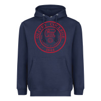 Navy olivet college vectorized Heavyweight Hoodie - linhVisuals