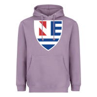 Lavender new england college shield vectorized Heavyweight Hoodie - linhVisuals