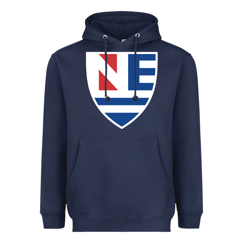 New England College Shield Vectorized Heavyweight Hoodie by linhVisuals | Teevron