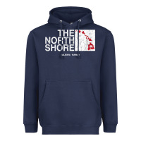 Navy hawaii islands north shore haleiwa vintage style t shirt Heavyweight Hoodie - linhVisuals