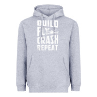Heather Grey drone tshirt shirts for multicopter boy men kids fpv pilot t shirt Heavyweight Hoodie - linhVisuals