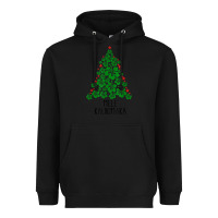 Black hawaiian christmas tree mele kalikimaka hawaii tropical t shirt Heavyweight Hoodie - linhVisuals