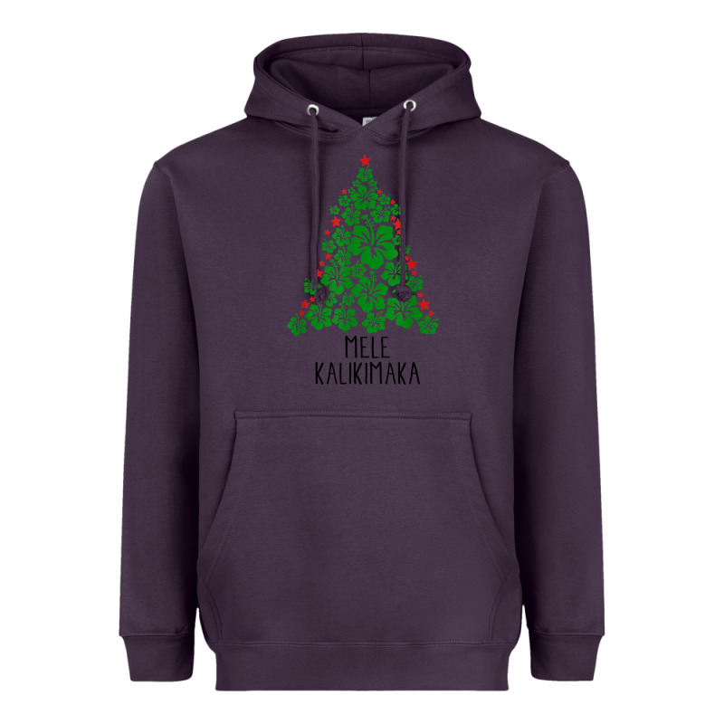 Hawaiian Christmas Tree Mele Kalikimaka Hawaii Tropical T Shirt Heavyweight Hoodie by linhVisuals | Teevron