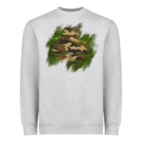 Heather Grey camouflage glitter patch Heavyweight Sweatshirt - AdoDesignShop