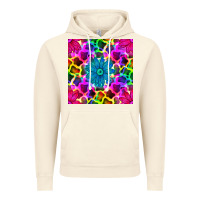 Vintage Artic neon cowhide with flower seamless pattern Vintage Hoodie - BundleAndBundleShop
