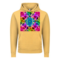 Vintage Mustard neon cowhide with flower seamless pattern Vintage Hoodie - BundleAndBundleShop