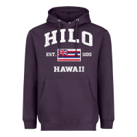 Plum hilo hawaii hi vintage state athletic style t shirt Heavyweight Hoodie - linhVisuals