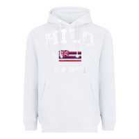 White hilo hawaii hi vintage state athletic style t shirt Heavyweight Hoodie - linhVisuals