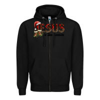 Black jesus in the reason Zipper Hoodie - AdoDesignShop