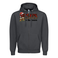 Smoke jesus in the reason Zipper Hoodie - AdoDesignShop