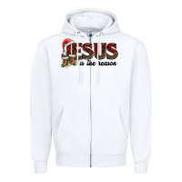 White jesus in the reason Zipper Hoodie - AdoDesignShop