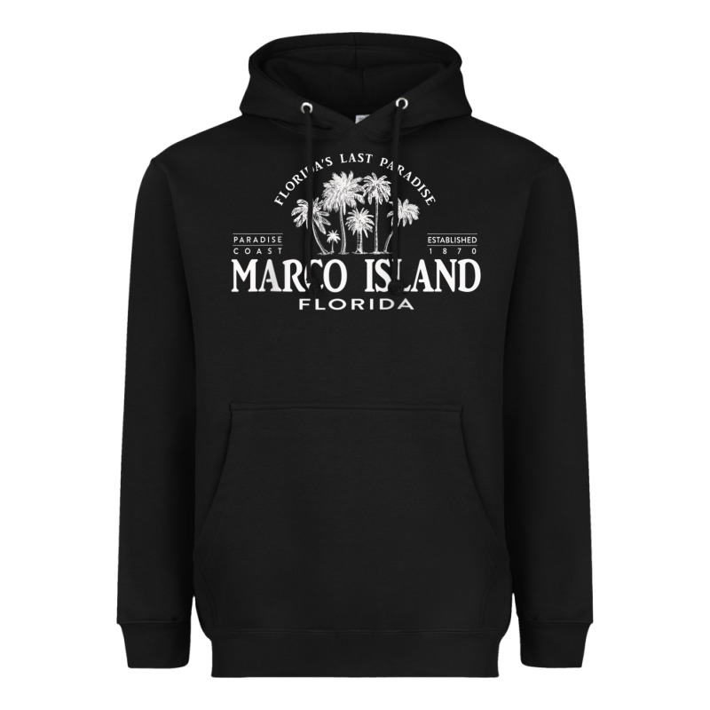 Marco Island Fl Florida's Last Paradise Paradise Coast Raglan Baseball Heavyweight Hoodie by linhVisuals | Teevron