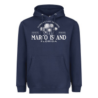 Navy marco island fl florida's last paradise paradise coast raglan baseball Heavyweight Hoodie - linhVisuals