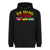 Black da nang vietnam war veteran military Heavyweight Hoodie - linhVisuals
