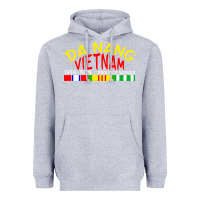 Heather Grey da nang vietnam war veteran military Heavyweight Hoodie - linhVisuals
