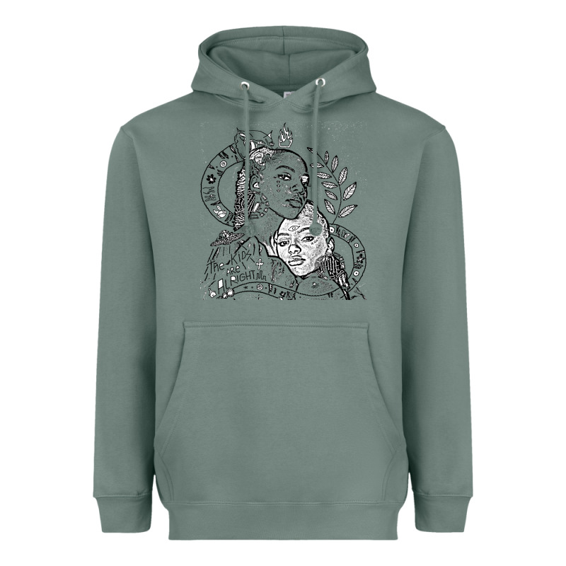 Chloe X Halle Playing One Off At Sob Black White Heavyweight Hoodie by linhVisuals | Teevron