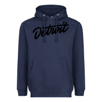 Navy DETROIT Heavyweight Hoodie - linhVisuals