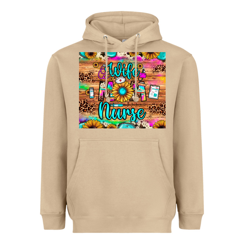 Wife Mom Nurse Heavyweight Hoodie by JahusDesignShop | Teevron