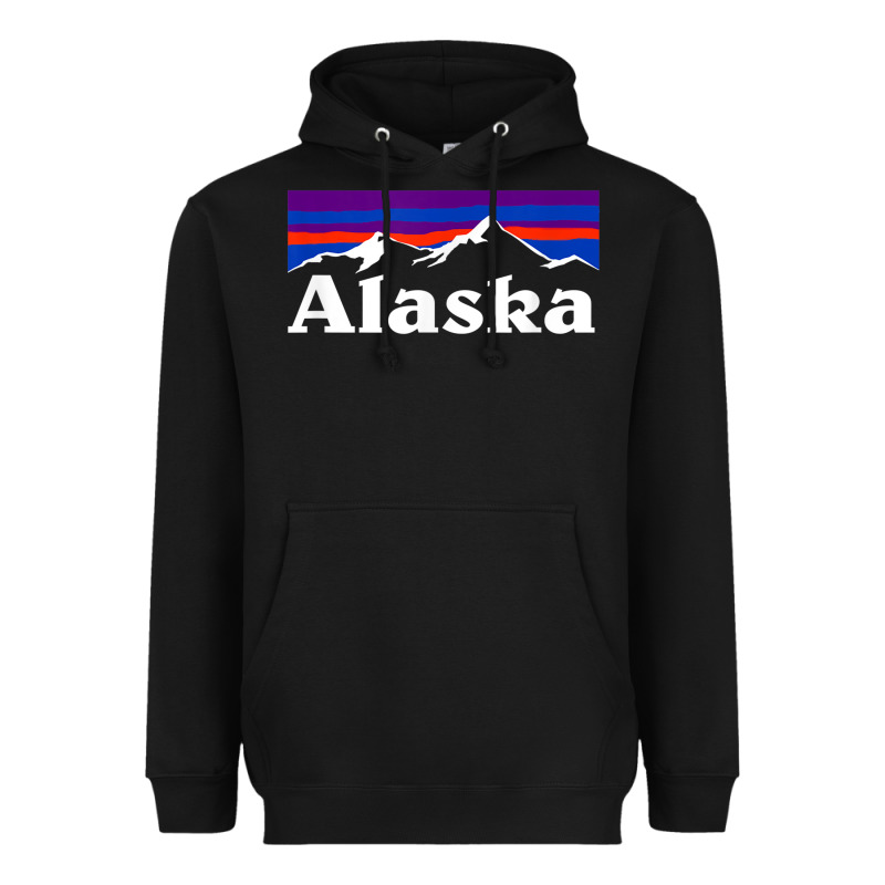 Alaska Retro Vintage Mountains & Outdoors Wilderness State Heavyweight Hoodie by linhVisuals | Teevron