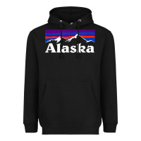 Black alaska retro vintage mountains & outdoors wilderness state Heavyweight Hoodie - linhVisuals