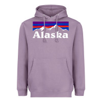 Lavender alaska retro vintage mountains & outdoors wilderness state Heavyweight Hoodie - linhVisuals