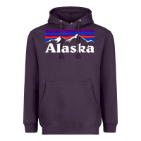 Plum alaska retro vintage mountains & outdoors wilderness state Heavyweight Hoodie - linhVisuals