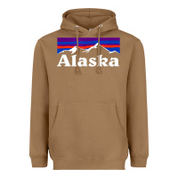 Toasted Coconut alaska retro vintage mountains & outdoors wilderness state Heavyweight Hoodie - linhVisuals