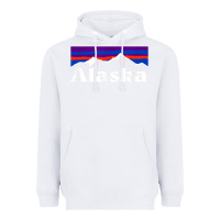 White alaska retro vintage mountains & outdoors wilderness state Heavyweight Hoodie - linhVisuals