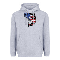 Heather Grey american cod fish design fishing lover fisherman usa premium Heavyweight Hoodie - linhVisuals