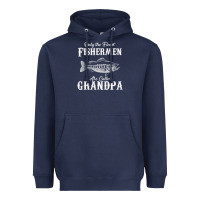 Navy mens only the finest fishermen grandad premium Heavyweight Hoodie - linhVisuals