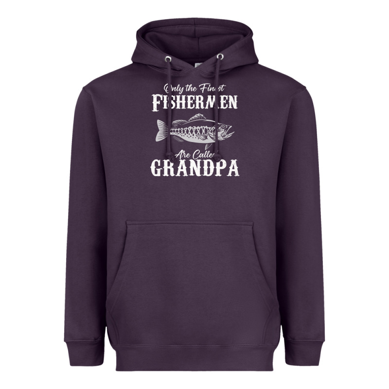 Mens Only The Finest Fishermen Grandad Premium Heavyweight Hoodie by linhVisuals | Teevron