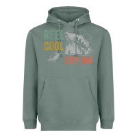 Sage mens reel cool step dad fishing funny fathers day Heavyweight Hoodie - linhVisuals