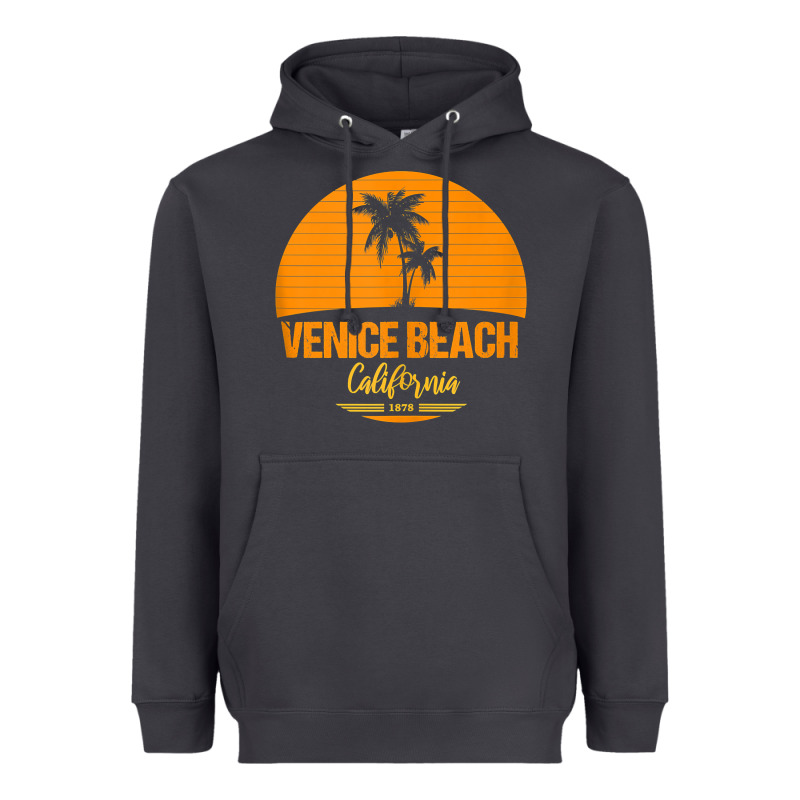 California Venice Beach Tank Top Heavyweight Hoodie by linhVisuals | Teevron