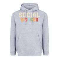 Heather Grey Social Worker Job Occupation Funny Birthday Heavyweight Hoodie - linhVisuals