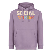 Lavender Social Worker Job Occupation Funny Birthday Heavyweight Hoodie - linhVisuals
