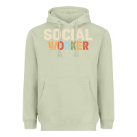 Matcha Social Worker Job Occupation Funny Birthday Heavyweight Hoodie - linhVisuals