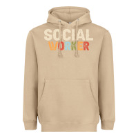 Mushroom Social Worker Job Occupation Funny Birthday Heavyweight Hoodie - linhVisuals